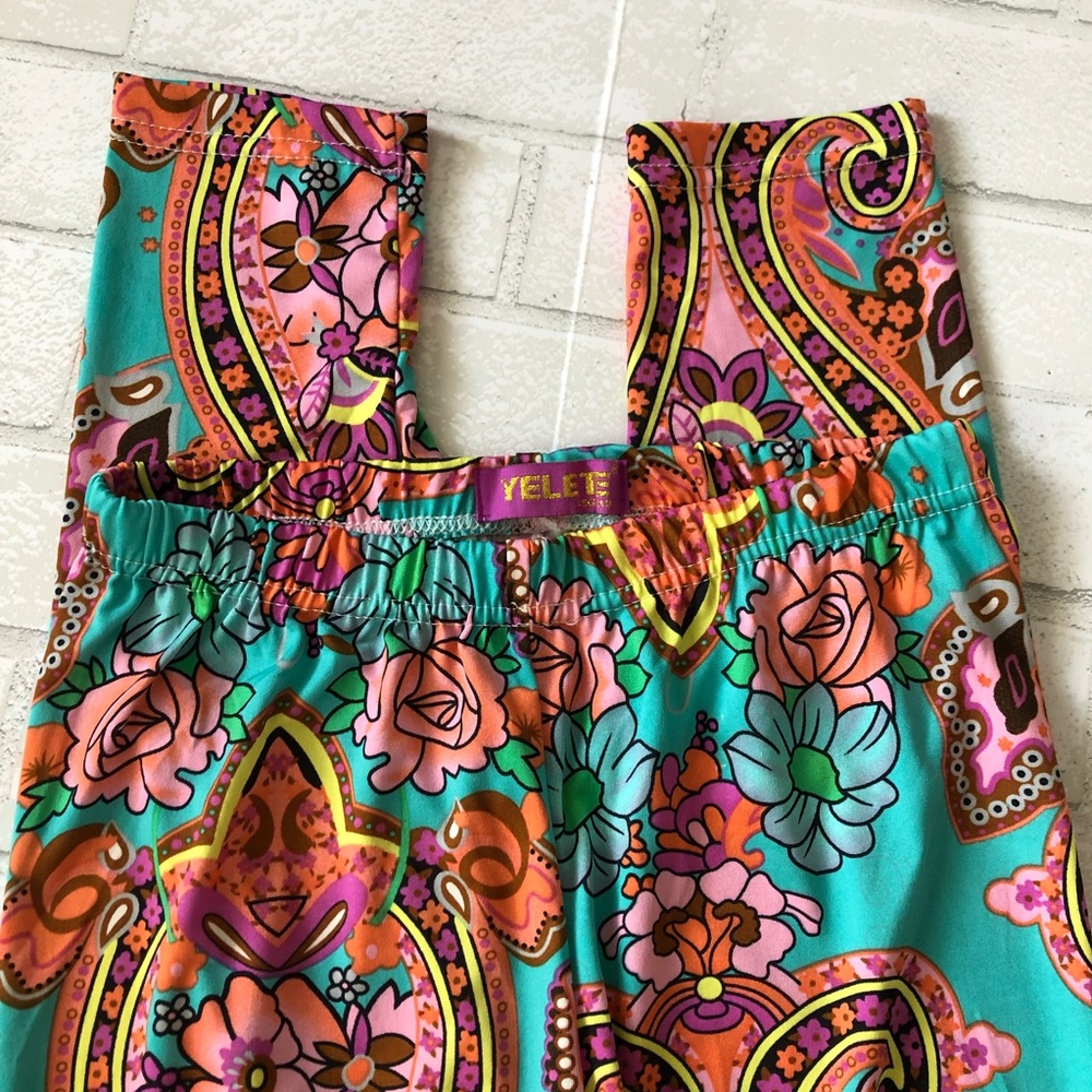 YELETE Floral Print Leggings - Picture 5 of 5
